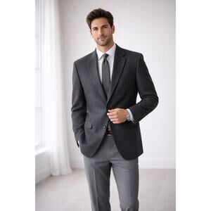 Men's BOTANY 500 Gray 100% Camel Hair Blazer Sports Jacket Size 44S